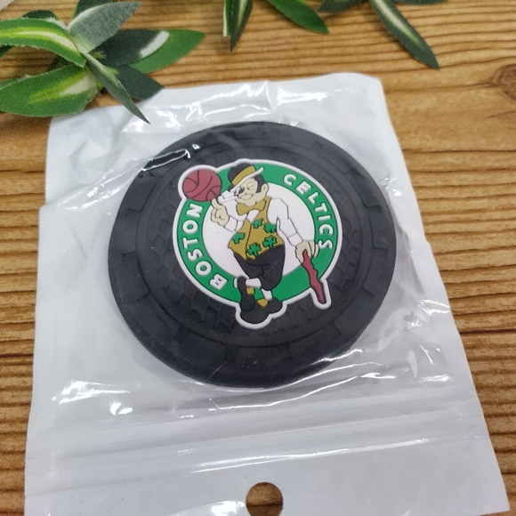 Boston Celtics Car Cup Coasters Set Of 2 - Picture 5 of 5